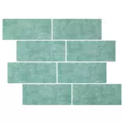 vidaXL Podhodna ploščica 10 pcs Siva zelena 29 x 21 cm