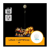Aigostar - LED božicna dekoracija LED/3xAAA Deda Mraz sa irvasima 13,4cm