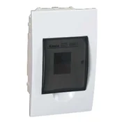 shumee Modularna razdelilna omarica, plastična, 1x4, vgradna, IP40, IK06, N+PE, razred II, prozorna siva vrata, DB104F 1X4P/FMD, bela, 3840
