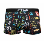 Bokserice Fila Boxer Elastic Logo 1P - black