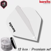 KARELLA/Ultimo Flights - 200 mikronov/12 kos/profi peresa za pikado/white