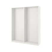 PAX 2 okvira garderobera, bela, 200x35x236 cm