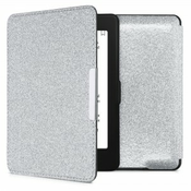 Preklopni ovitek z oblikovanjem bleščice za Amazon Kindle Paperwhite 3 - srebrna