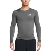 Moška majica Under Armour HG Armour Comp LS Castlerock/White XL