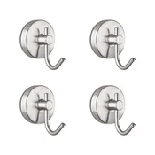 INF Komplet 4 J-kaveljčkov z vakuumom – inox, vodoodporni, brez vrtanja Silver, (5000298041)