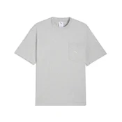 PUMA Select Essentials Pocket Tee Men, Puma, Light Gray Heather, XS