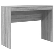 Stol za računalo Siva sonoma MDF 100 x 40 x 76 cm Jednostavan