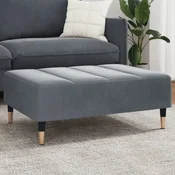 shumee vidaXL Tabure za noge temno siv 77x55x31 cm žamet