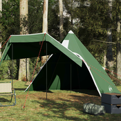 vidaXL Šotor za kampiranje tipi za 5 oseb zelen vodoodporen