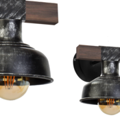 FARO BLACK/WOOD zidna svjetiljka 1xE27 60W