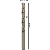 Sveder standardne dolžine PRO Metal HSS-G, 9,2 x 81 x 125 mm, 5 kosov