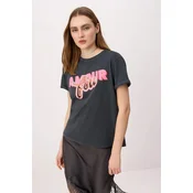 Trendyol Milla Ženska majica TWOSS26TS00233, Antracit
