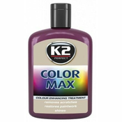 K2 polirna pasta z dodanim voskom za zaščito površin Color Max (200ml), bordo