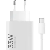 Stenski polnilec Xiaomi 33W 3A 1 x USB-A z USB-C kablom bel BHR9956EU