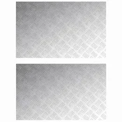 Vidaxl Stopnice Pravokotna 2 szt. srebrna 80 x 50 cm Aluminij