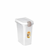 Stefanplast Pet food Container 33x22x41cm 15l prozorna/z belo posoda za shranjevanje hrane za 6kg hrane