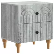vidaXL vidaXL Nočna omarica Siva Sonoma 43 x 34,5 x 48 cm Inženirski les, (5000209590)