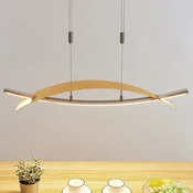 Lucande LED viseče svetilo Marija, 91 cm, zlate barve, zatemnljivo - Dnevna soba/jedilnica - Sodobni - zlato, srebro - Kovina
