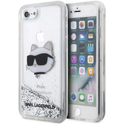 Karl Lagerfeld iPhone 7 / 8 / SE 2020 / 2022 silver hardcase Glitter Choupette Head (KLHCI8LNCHCS)