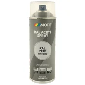 Industrijski akrilni lak sprej RAL HG 400ml Motip - RAL 7039 kvarc siva