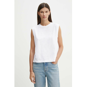 Bombažen top Levis bela barva, A8794