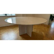 Casa Padrino luxury dining table beige A� 150 x H. 72 cm - Round travertine natural stone dining room table - Dining room furniture - Travertine furniture - Luxury furniture - Luxury furnishings