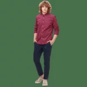 Gap Hlače esencialne haki slim fit GapFlex GAP_500357-05 30X32