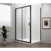 POLYSAN EASY BLACK Pravokotni Tuš Kabinet 1000x900mm s Čistim Steklom, Leva/Desna Namestitev