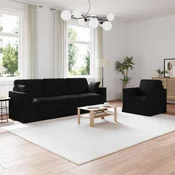 vidaXL vidaXL Kavč 2 pcs Črna Splošne dimenzije: 228 x 78 x 80 cm (Š x G x V), (5000143802)