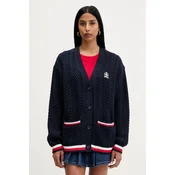 Tommy Jeans Pletena jopica DW0DW22934 Mornarsko modra Regular Fit