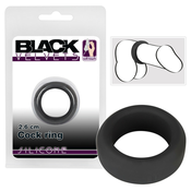 Black Velvet - obroček za penis z debelimi stenami (2,6 cm) - črn