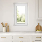 vidaXL Notranja barva okna za klet bela RISOR 50 x 90 cm