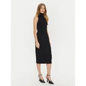 TWINSET Pletena obleka 242TF3030 Črna Slim Fit