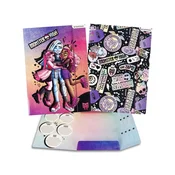 STARPAK Monster High Pisana mapa z elastičnim trakom, šolska mapa A4 za otroke, urnik