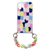 slomart color chain case gel upogljiv elastičen ovitek z obeskom verižica za samsung galaxy a32 4g večbarvni (1)