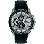 Jacques Lemans Jacques Lemans ročna ura Liverpool GMT 1-1635B () 46 mm pašček:=kombinacija guma+usnje