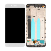 Xiaomi Mi A1 (Mi 5X) - LCD zaslon + steklo na dotik + okvir (White) TFT