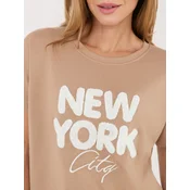 Temno bež vzorčasta bluza Rue Paris