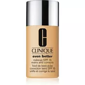 Clinique Even Better Make-up tekoči puder za suho in mešano kožo odtenek 06 Honey SPF 15 30 ml