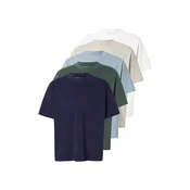 Abercrombie & Fitch Majica  svetlo modra / greige / temno zelena / bela