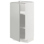 METOD Podni element s policama, bela/Havstorp svetlosiva, 40x37 cm