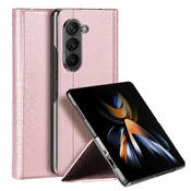 HURTEL Etui ovitek Bril Wallet Flip Leather za Samsung Galaxy Z Fold5 5G roza