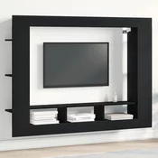 TV ormar Zidne Crni hrast 152 x 22 x 113 cm Konstruirano drvo