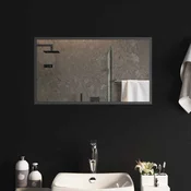 vidaXL LED kopalniško ogledalo Transparentno 70 x 40 cm kaljeno steklo