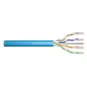 CAT 6A U-UTP installation cable, 500 MHz B2ca (LSZH-1), AWG 23/1, 500 m drum, sx, blue