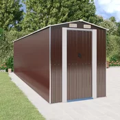Den Vrtna lopa temno rjava 192x689x223 cm pocinkano jeklo