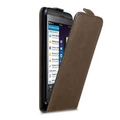 Cadorabo Cadorabo Ohišje, združljivo z Blackberry Z10 v kava rjava - Zaščitni ovitek v obliki flipa z magnetnim zapiranjem, (20565880)