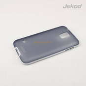 JEKOD silikonski ovitek Samsung Galaxy S5 G900 TPU/TB prozorno črn z belim okvirjem + Zaščitna folija
