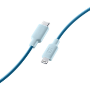 Cellularline USB kabel za punjenje i USB prijenos podataka plave boje, 100cm, na Type-C Apple Lightning