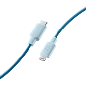 Celularline polnilni in podatkovni kabel modre barve 100 cm USB Type-C na Apple Lightning USBDATAC2LMFISMARB